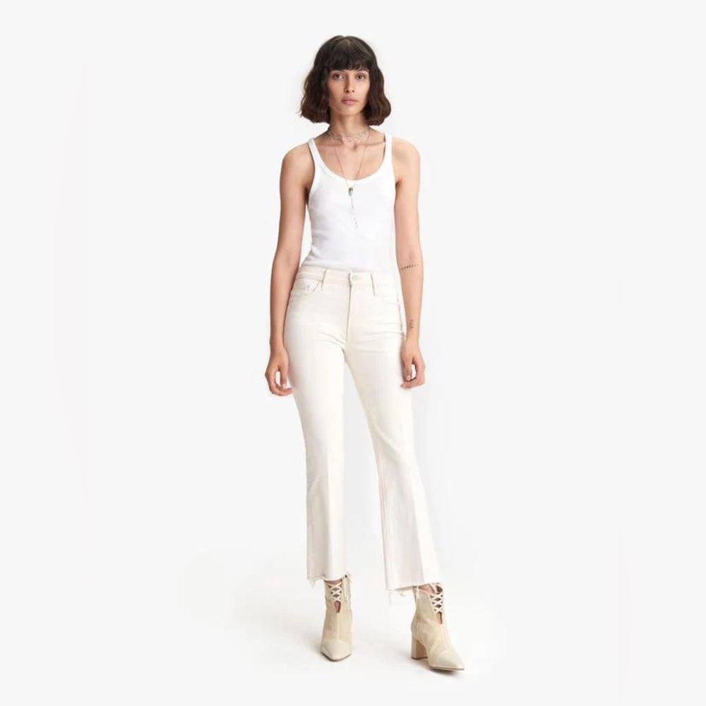 MOTHER Denim - The Insider Ankle Fray in Act Natural